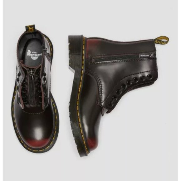 Zip Cherry Red Arcadia Dr Martens Front Zip Arcadia Martens Jadon